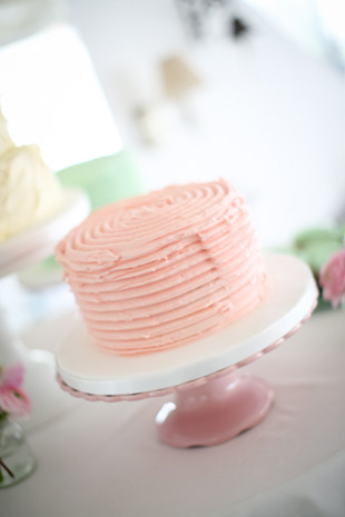 pastel pink soft iced wedding cake | onefabday.com