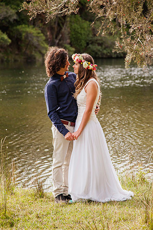 Stunning boho bride and stylish groom | onefabday.com