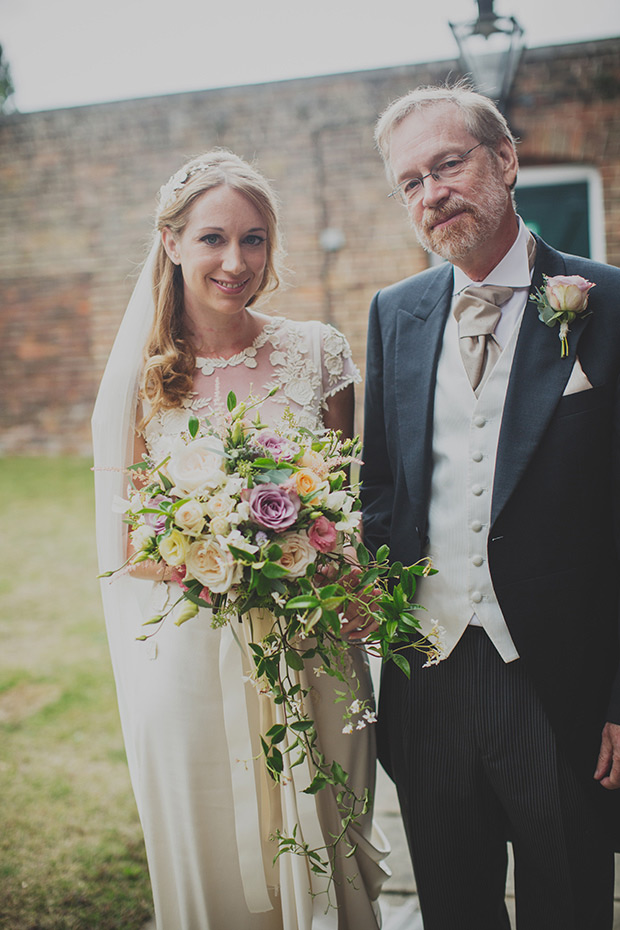 Beautiful bride Kate in a Temperley wedding dress | onefabday.com