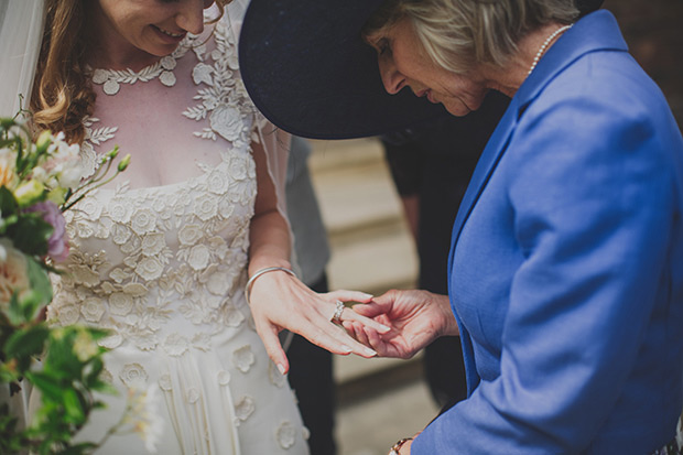 Beautiful bride Kate in a Temperley wedding dress | onefabday.com