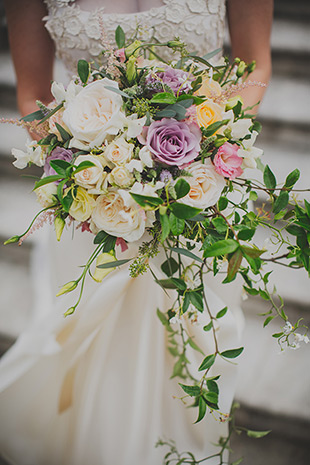 Beautiful vintage style bouquet with lots of greens | onefabday.com