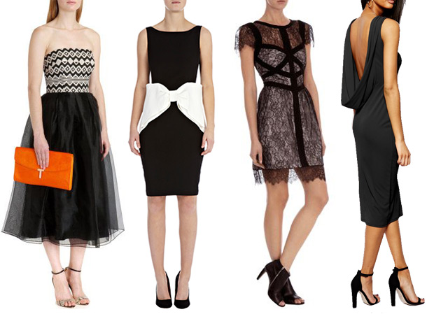 Beautiful black glam wedding guest dresses for Summer 2014 | onefabday.com