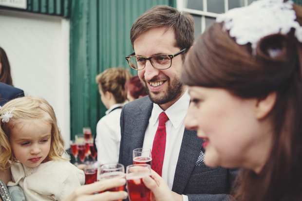 just married drinks | confetti toss! Fiona and David's vintage style wedding by Lisa Jane Photography | onefabday.com