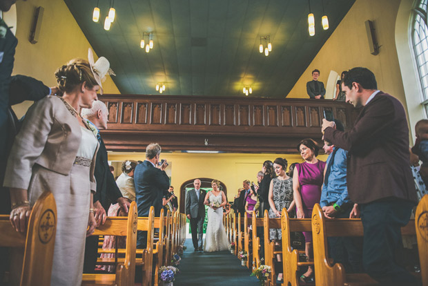 Bride walking up the aisle | onefabday.com