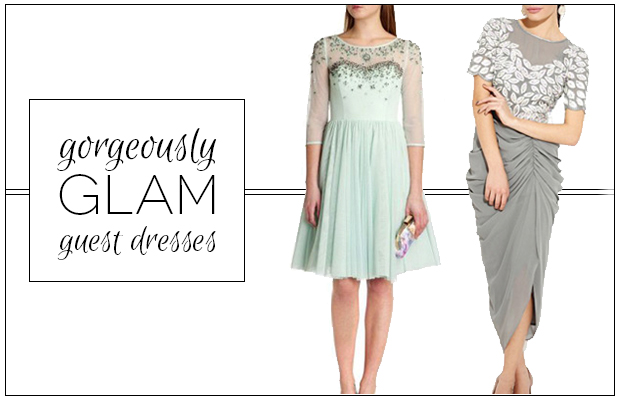 glam wedding guest dressesa