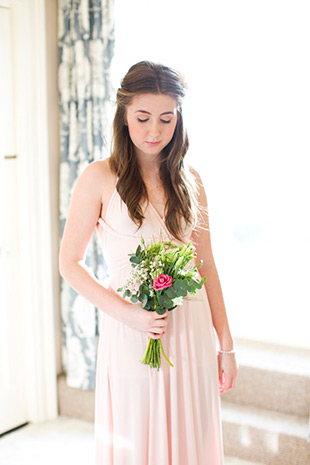 blush pink bridesmaids dress | onefabday.com