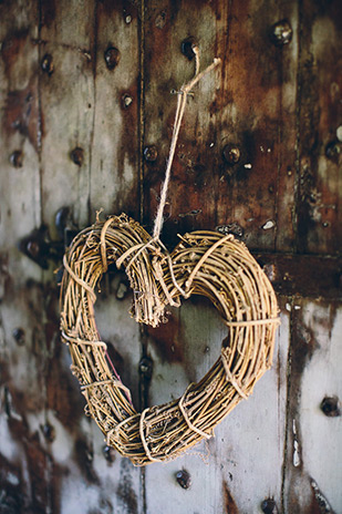 wicker heart wedding decor | onefabday.com