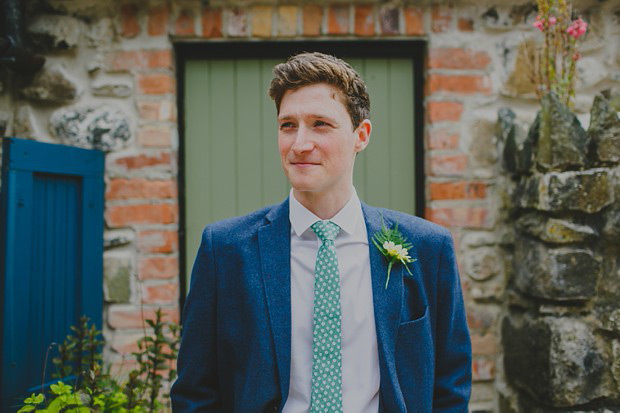 groom with mint tie and blue suit | onefabday.com