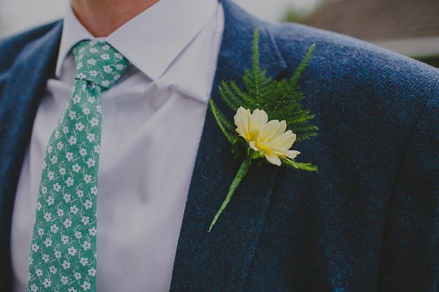 groom with mint tie and blue suit | onefabday.com