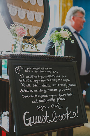 chalkboard guest book wedding signage | onefabday.com