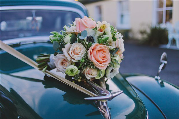 peach rose and anemone bouquet | onefabday.com