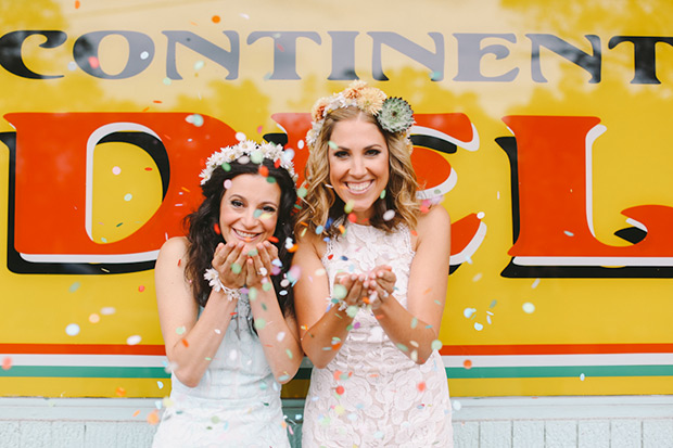 Confetti! Natalie and Nicole's fab colourful wedding by Lara Hotz | onefabday-com.go-vip.net