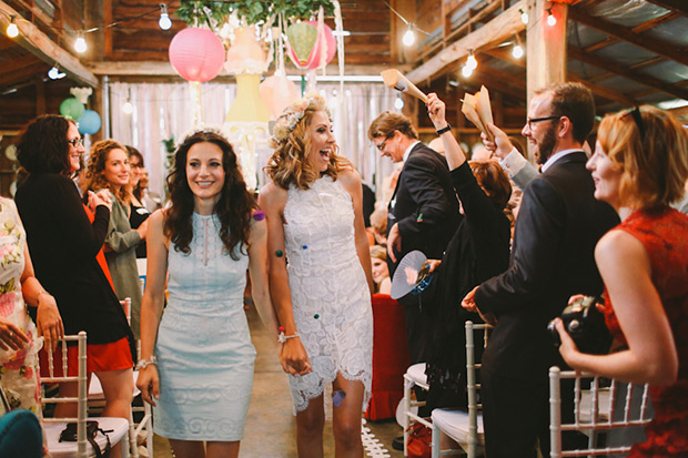 Natalie and Nicole's fun colourful wedding by Lara Hotz | onefabday.com