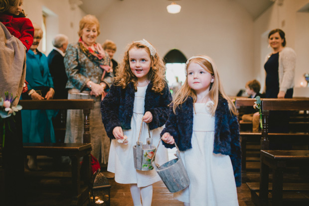 little flowergirls with navy jackets | onefabday.com