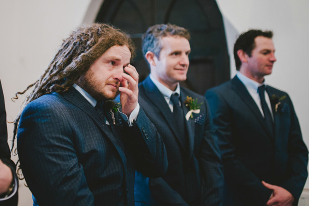 Groom and groomsmen in navy suits | onefabday.com