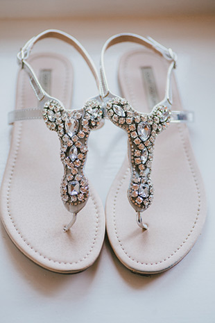 embellished bridal sandals | onefabday.com