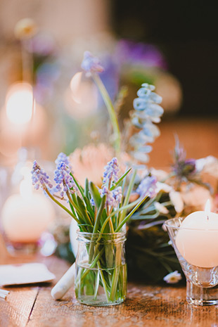 bluebells in jam jars  | onefabday.com