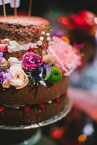 beautiful naked cake with florals | onefabday.com