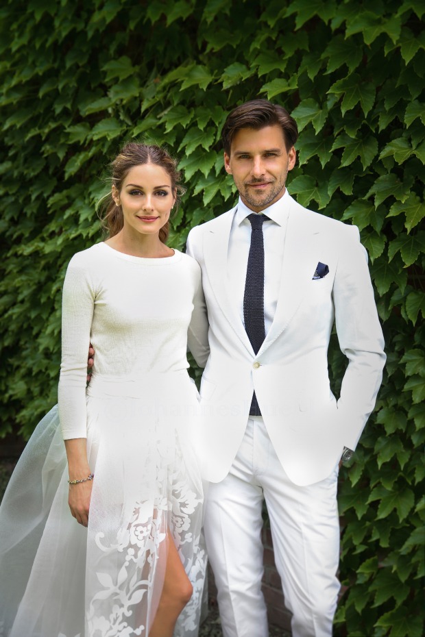 Olivia Palermo Carolina Herrera Wedding Dress for her wedding to Johannes Huebl | onefabday.com