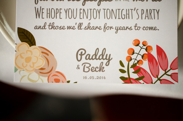 whimsical wedding menus | onefabday.com