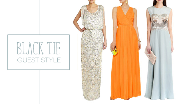 Black tie wedding guest dresses