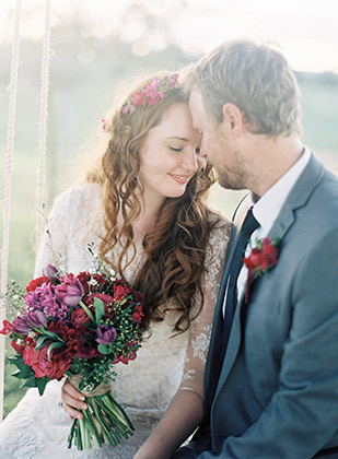 red and purple bouquet | onefabday.com