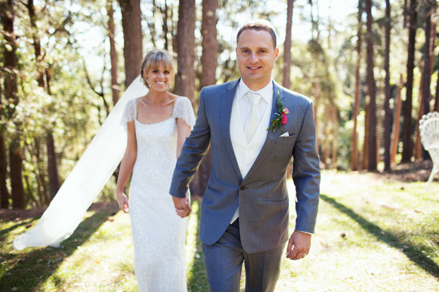 Stunning wedding dress and cathedral length veil | onefabday.com