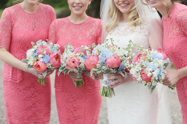 coral short bridesmaids dresses | onefabday.com