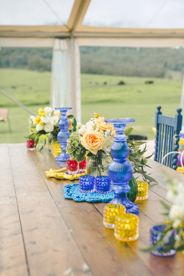 Colourful table centre pieces | onefabday.com