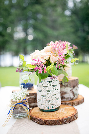 jam jar floral centerpieces | onefabday.com