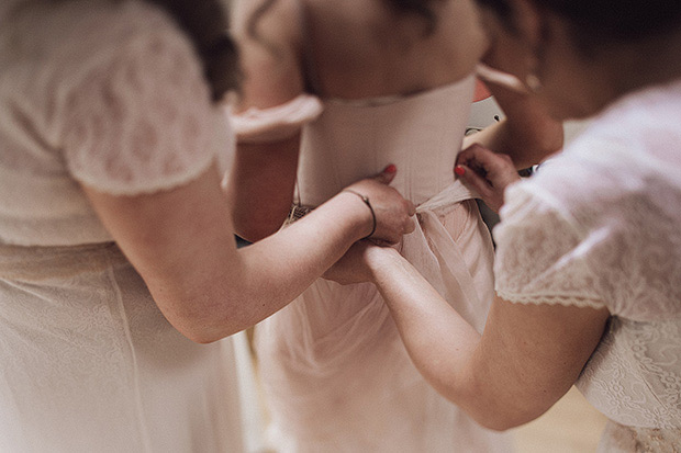 beautiful blush wedding dress | onefabday.com