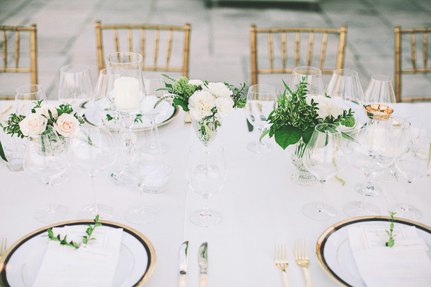 stunning white and green outdoor wedding reception decor at Stratus Vineyards | onefabday.com