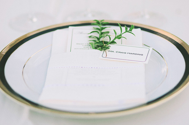 wedding menu with foliage | onefabday.com