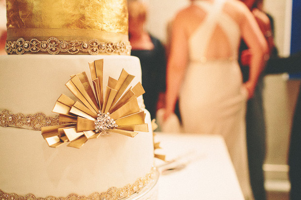 Gold Art Deco style wedding cake | onefabday.com