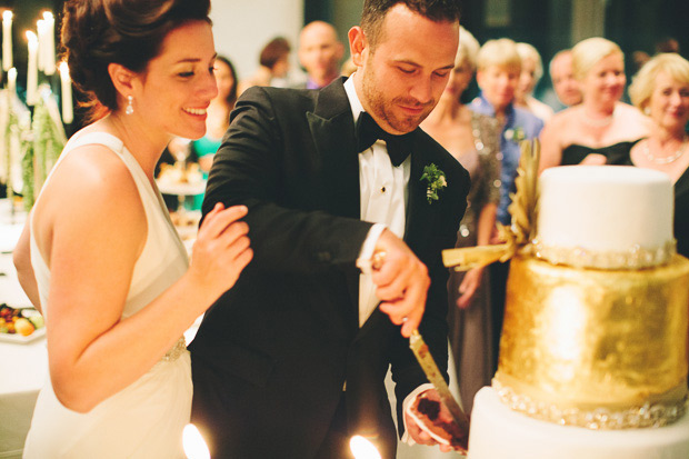 Gold Art Deco style wedding cake | onefabday.com