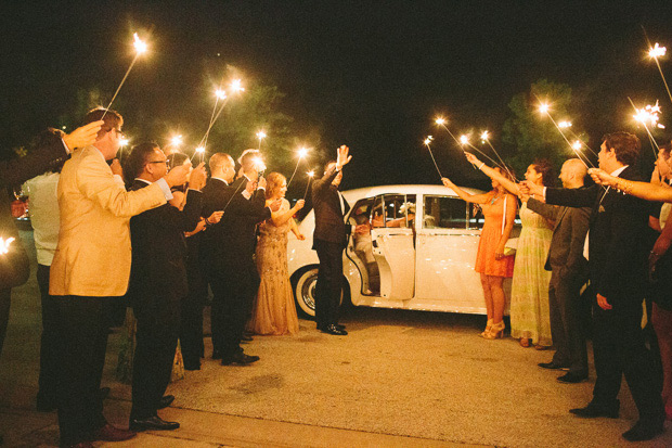 Sparkler wedding exit | onefabday.com