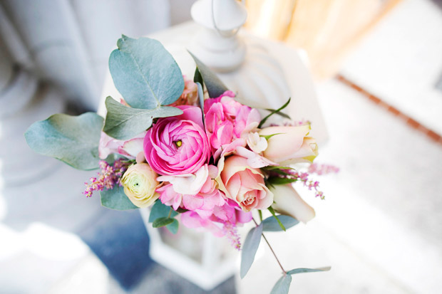 Pink pastel wedding flowers | onefabday.com