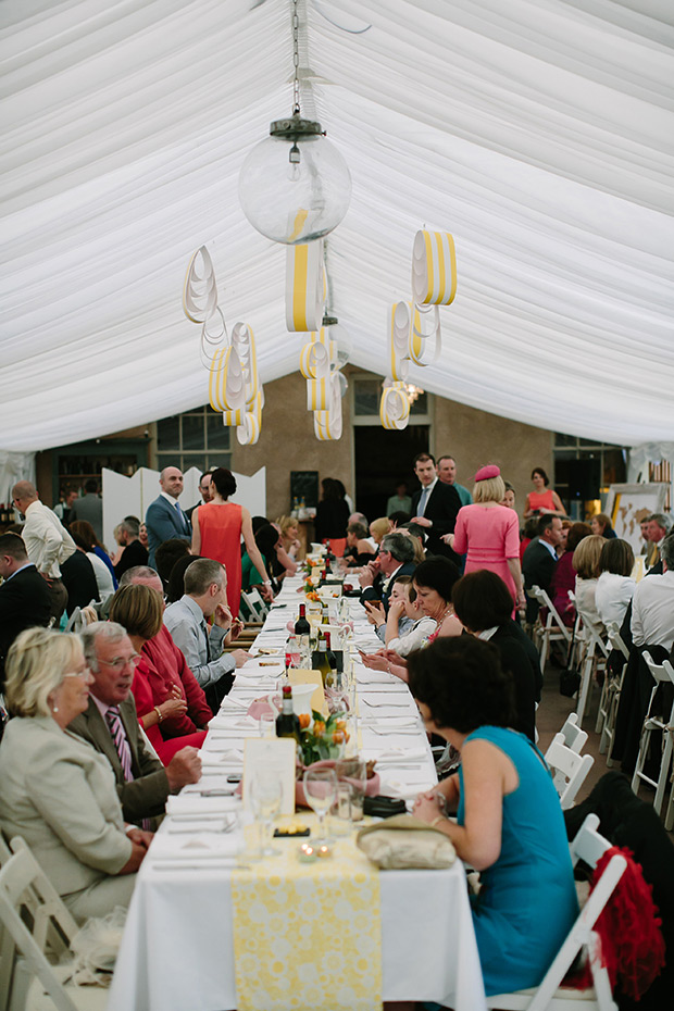 stripey paper wedding decor | onefabday.com