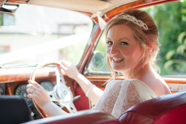 red vintage wedding car | onefabday.com