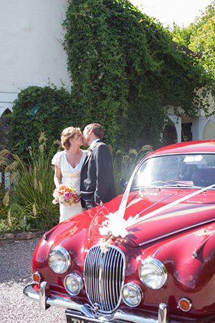 red vintage wedding car | onefabday.com