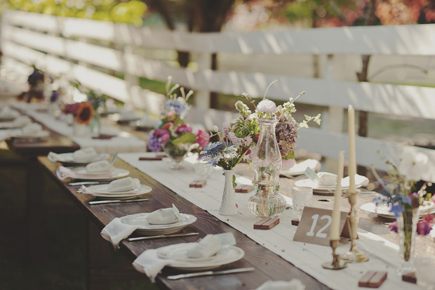 beautiful vintage chic wedding table decor | onefabday.com