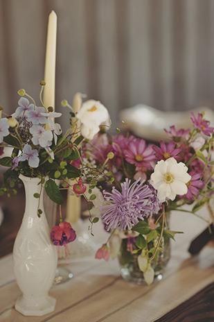 beautiful vintage chic wedding table decor | onefabday.com