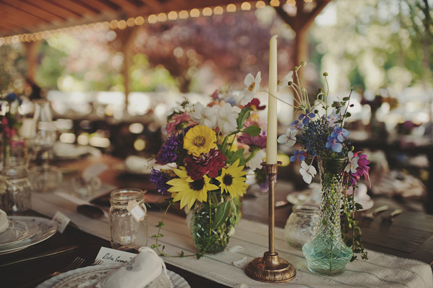 beautiful vintage chic wedding table decor | onefabday.com