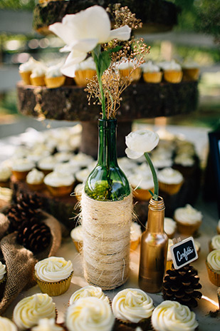 wine bottle wedding centerpieces | onefabday.com