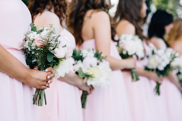 Blush pink bridesmaids dresses | onefabday.com