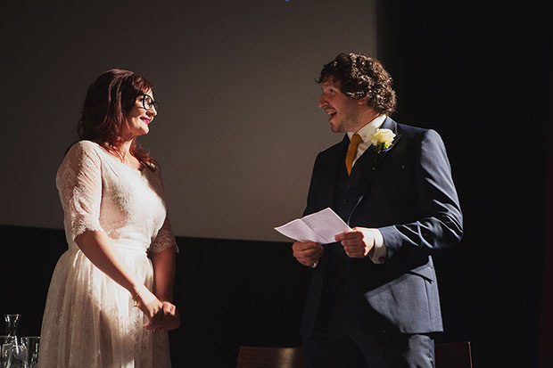 cinema screen wedding ceremony backdrop | onefabday.com