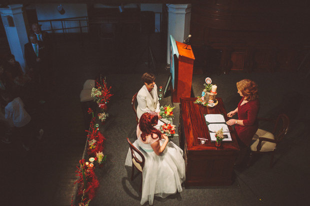 Cathy and Lisa's fun retro wedding by Campbell Photography | onefabday.com