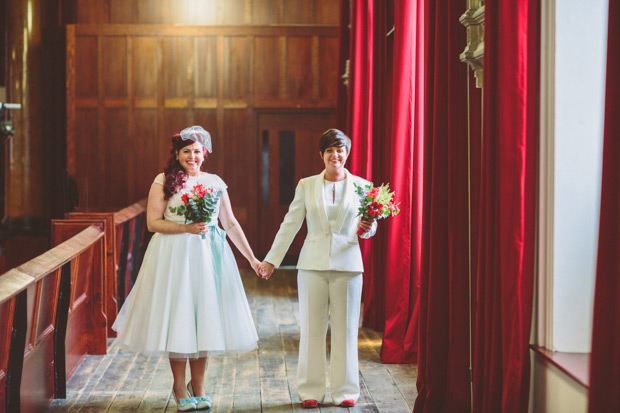 Cathy and Lisa's fun retro wedding by Campbell Photography | onefabday.com