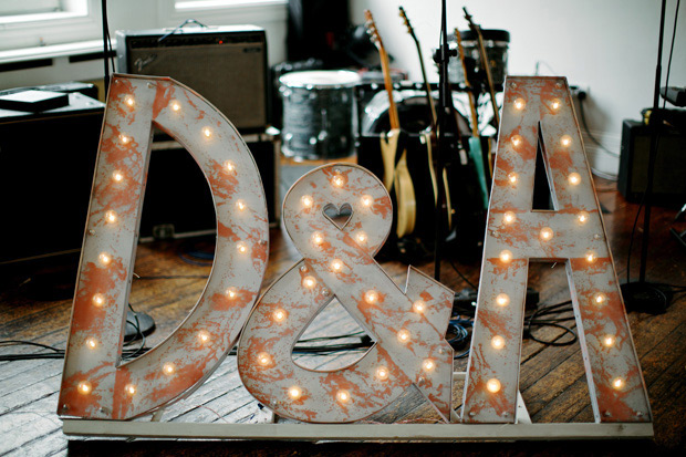 Light up wedding marquee signage | onefabday.com