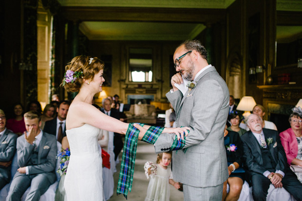 hand-fasting ceremony | Cat and Jab's whimsical Scottish wedding by Emma Case | onefabday.com